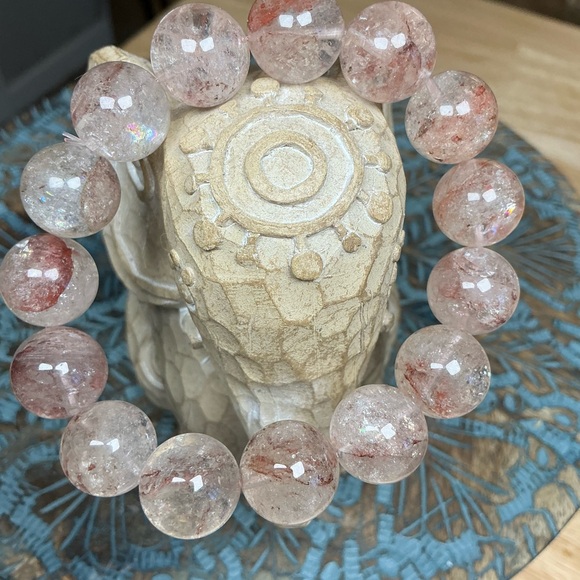 Pink Lemurian Quartz 14mm - Picture 2 of 4